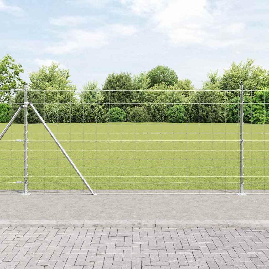 Recinzione da giardino galvanizzata 2500 x 120 cm in acciaio moderno sistema di recinzione per cani gatti pollame e giardino come robusto recinto per patio cortile e campeggio