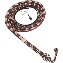 Bull Whip 06 to 16 Feet 16 Strands Cowhide Leather Equestrian Bullwhip Leather Plaited Flexible Bellies