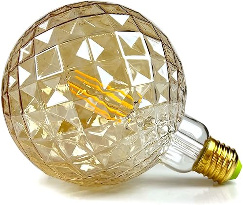Miniatura 3 de TIANFAN Bombilla LED vintage 4 W blanco cálido 2500 Kelvin globo grande cristal bombilla LED 110130 V Edison tornillo E26 base especial bombilla