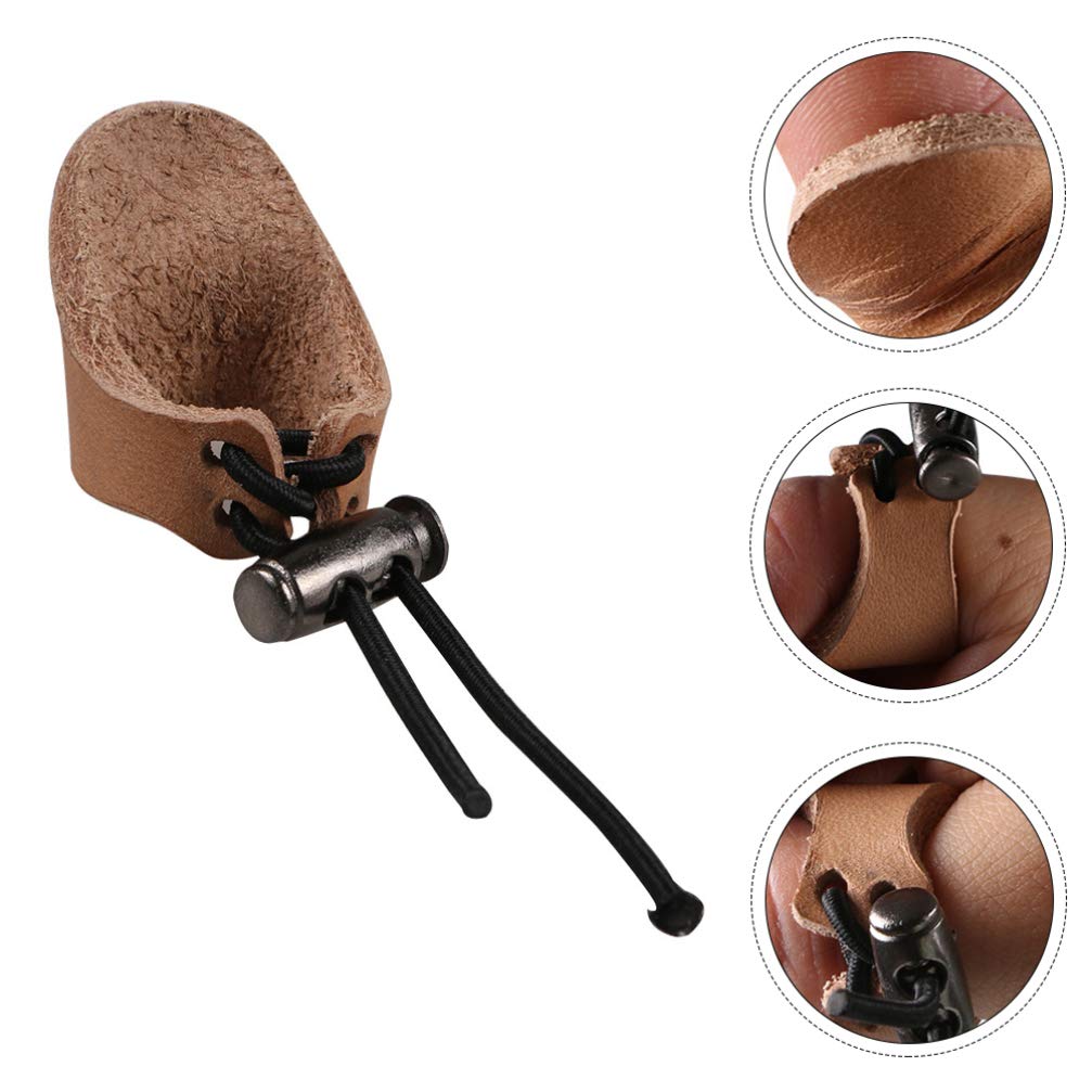 BESPORTBLE Leather Finger Saver Finger Guard Bowstring Hand Guards for