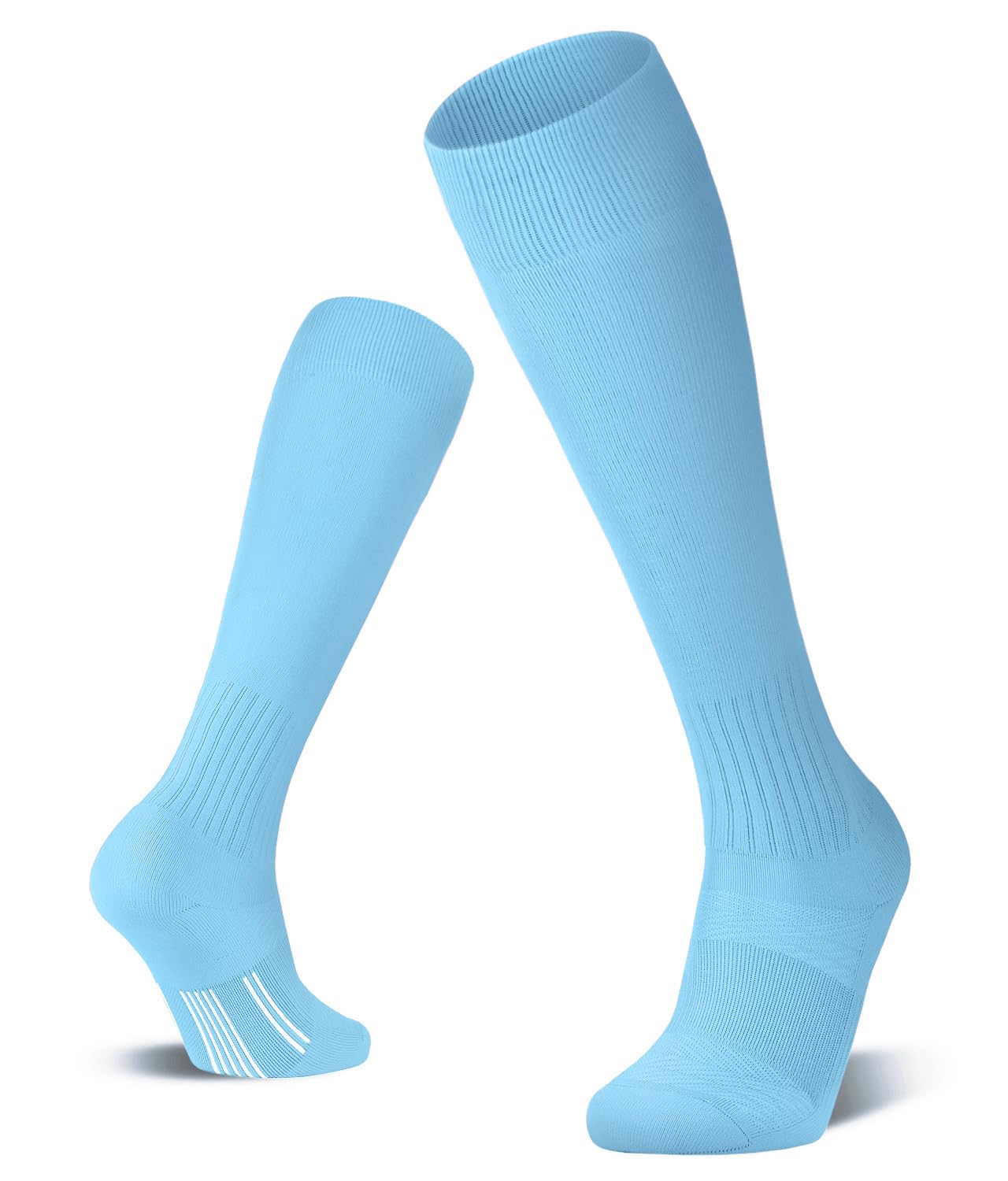 FITRELL 2/3 Pack Soccer Socks Baseball Softball For Youth Kids Boys Girls, Over-The-Calf Football Socks for Adult Men Women