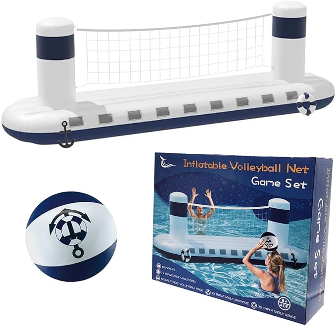 Caylingdee Outdoor Inflatable Swimming Pool Volleyball Set