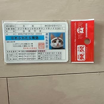 なめねこ 運転免許証風カード 2017年 なめねこ 運転免許証風カード 2017年 なめ猫 免許証風 カード ①