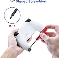 Vista 4 de Mcbazel 7 in 1 Joystick Repair Kit for PS5 Controller, 3D Analog Joystick Thumb Sticks Replacement Thumb Caps Grips with Screwdriver and Prying