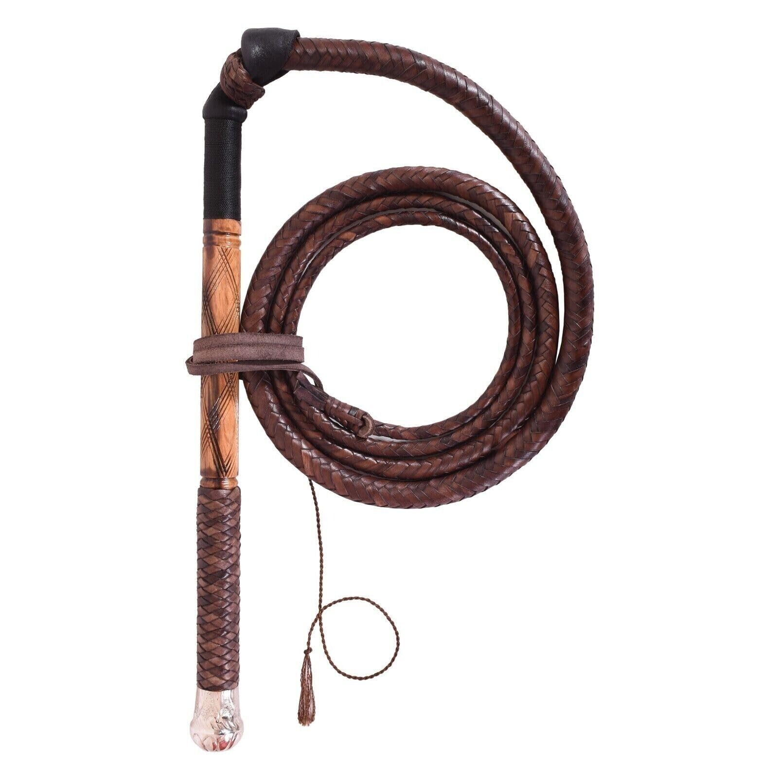 Bullwhip 5ft Genuine Leather Indiana Jones Style Whip for