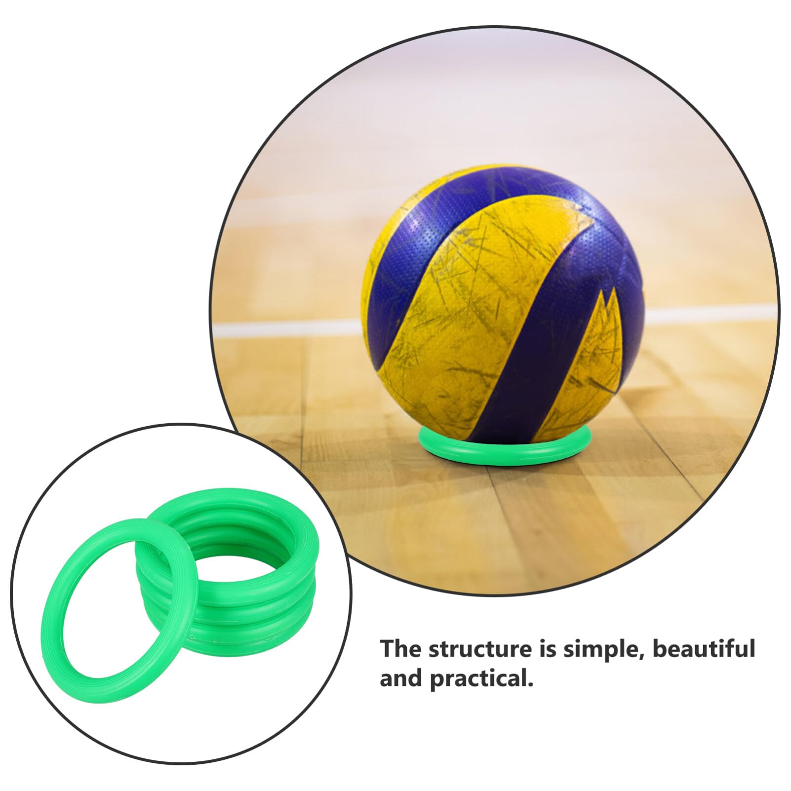 Base De Balle De Yoga 5 Pièces Anneau Fixe Rond en Plastique Antidérapant Stable Ballon De Fitness Ballon De