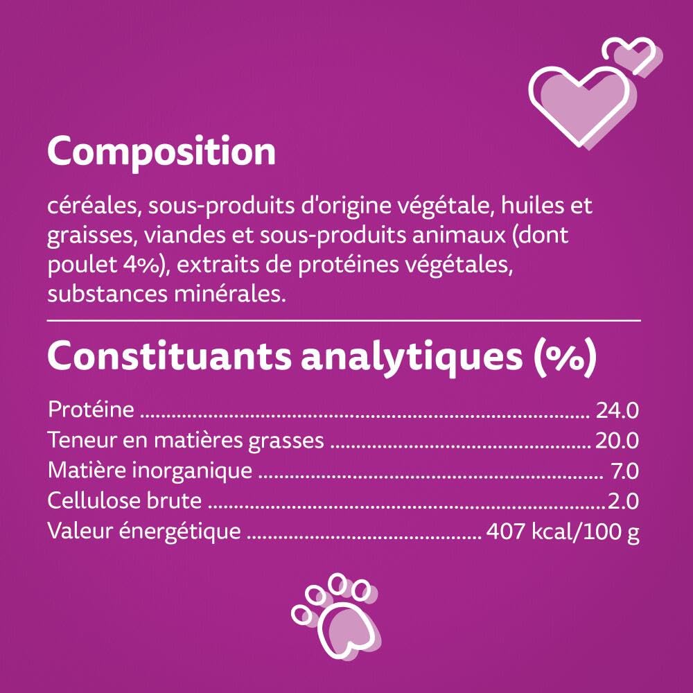 WHISKAS Relax Unwind Détente Relaxation - Friandises au Poulet Aliment complémentaire pour Chat Adulte - 8 Packs de 45g