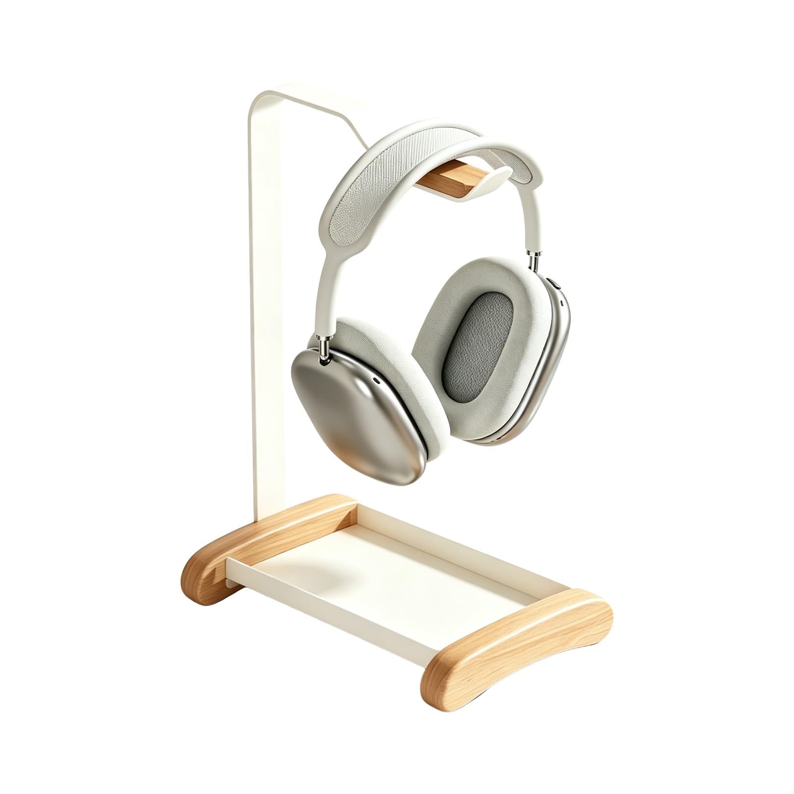 Generico Supporto For Cuffie In Legno Di Noce, Organizer For Da Gioco