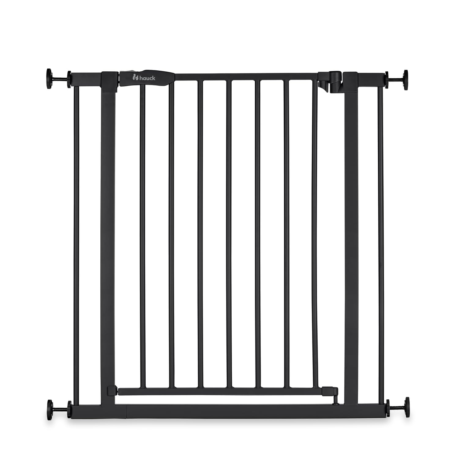 hauck Cancelletto di Sicurezza per Bambini Open N Stop 2 - Cancelletto per Bambini per aperture da 75-80 cm, Apertura con Una Sola Mano Su Entrambi i Lati, Chiusura Manuale - Metallo, Nero