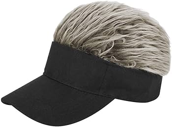 Amazon.co.jp: Ladruph ヘアバイザー かつら付きサンバイザー ウィッグ
