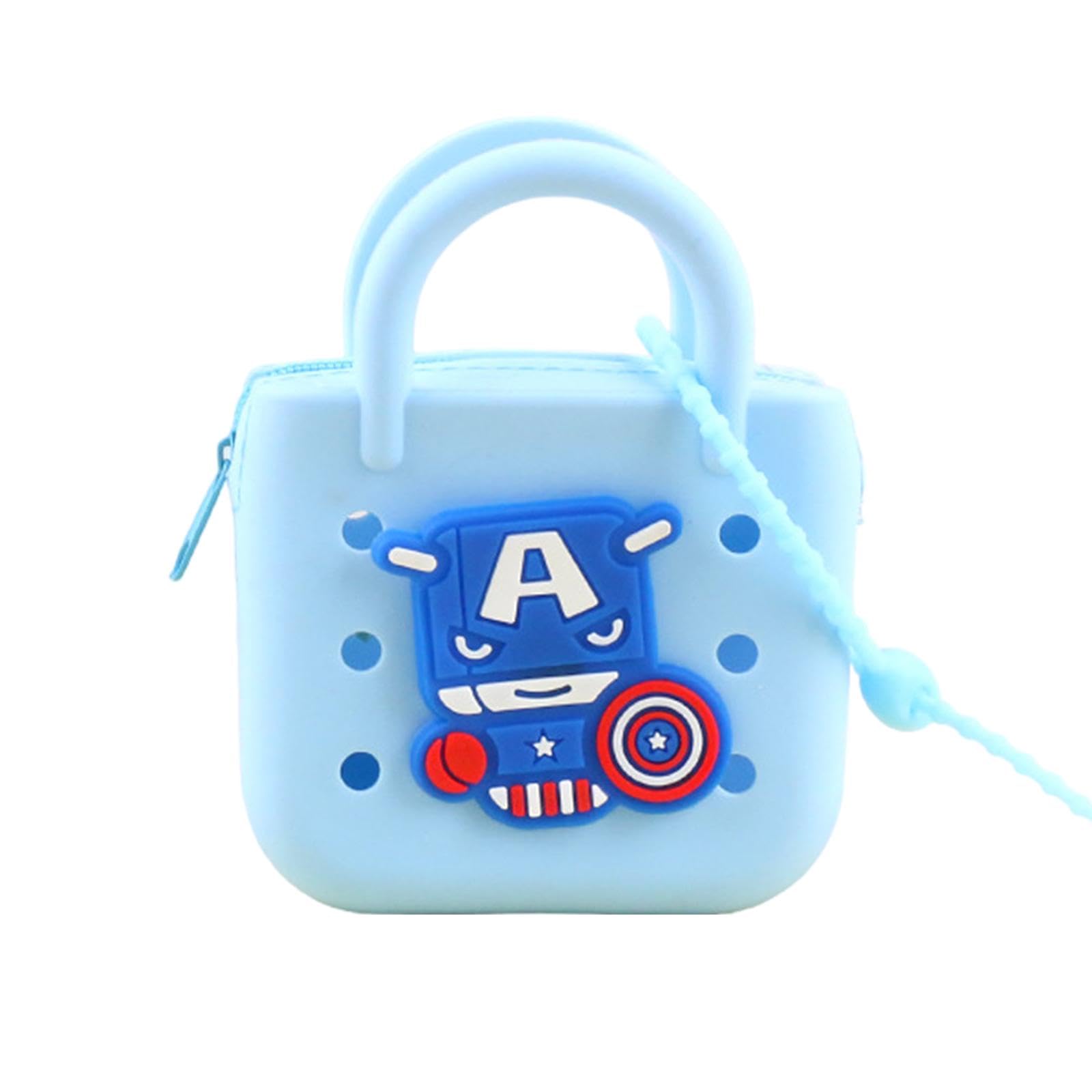 nivaa Mini Handbag Waterproof Zipper Washable Holes Bag for Outdoor Beach Swimming Blue-picture-28