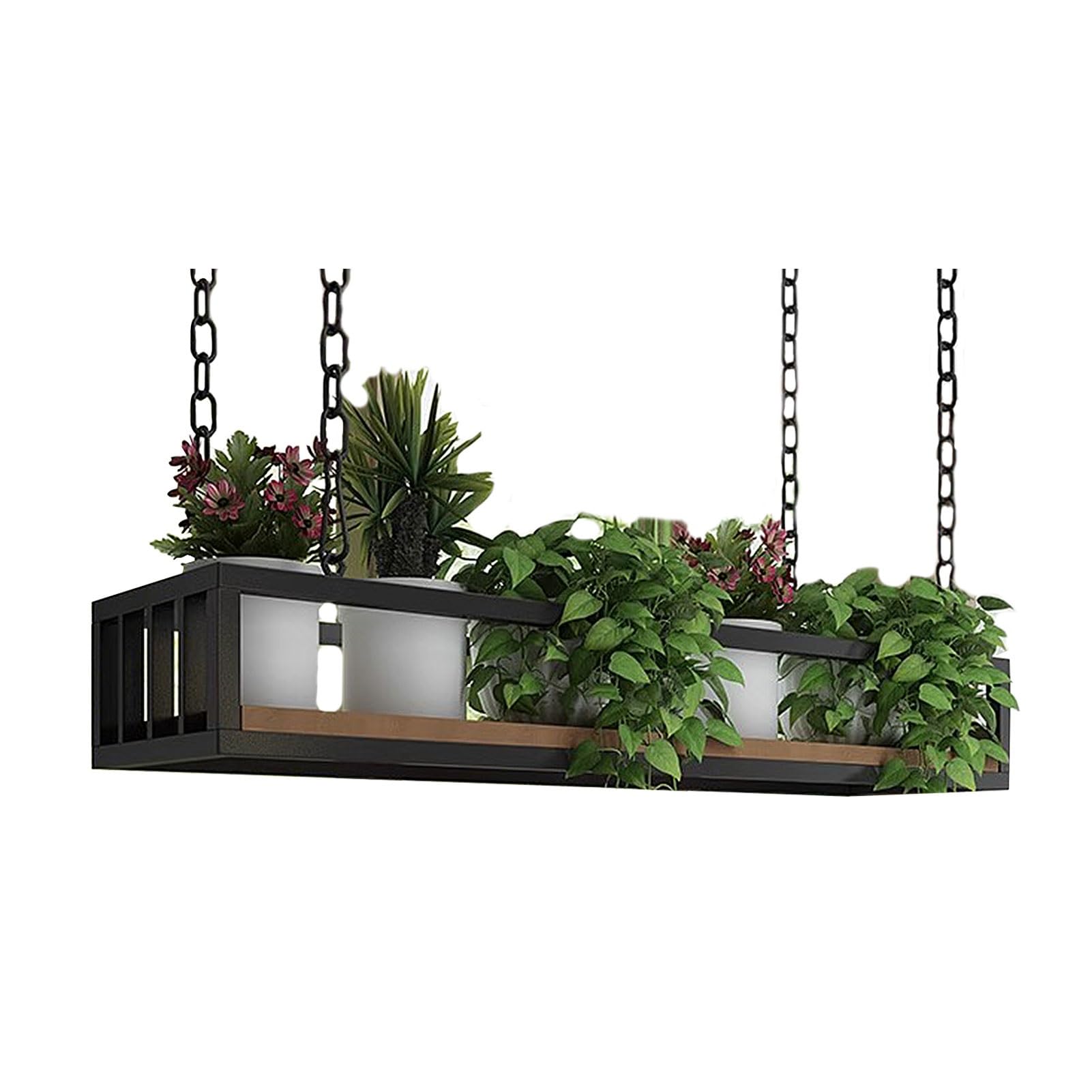 Support pour casseroles suspendu pour créer un jardin suspendu en cuisine