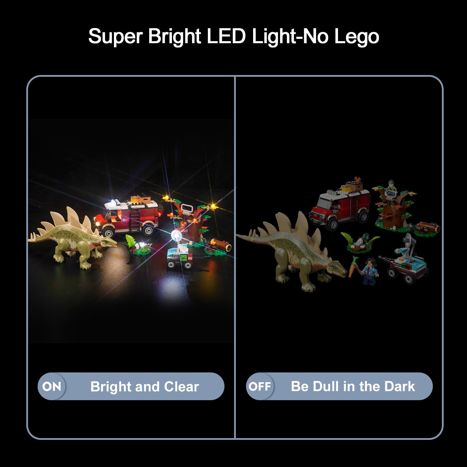 Led Light Set for Dinosaur Missions: Stegosaurus Discovery - Decoration Lighting Set for Lego Dinosaur Creativity - Image 2
