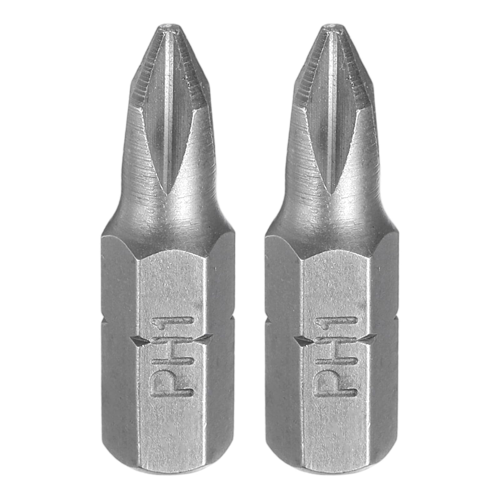 HARFINGTON 2pcs Phillips Screwdriver Bits 1/4" Hex Shank PH1 Head 1" Length CR-V Steel Cross-head Drill Bits for Repair Work Electric Screw Driver