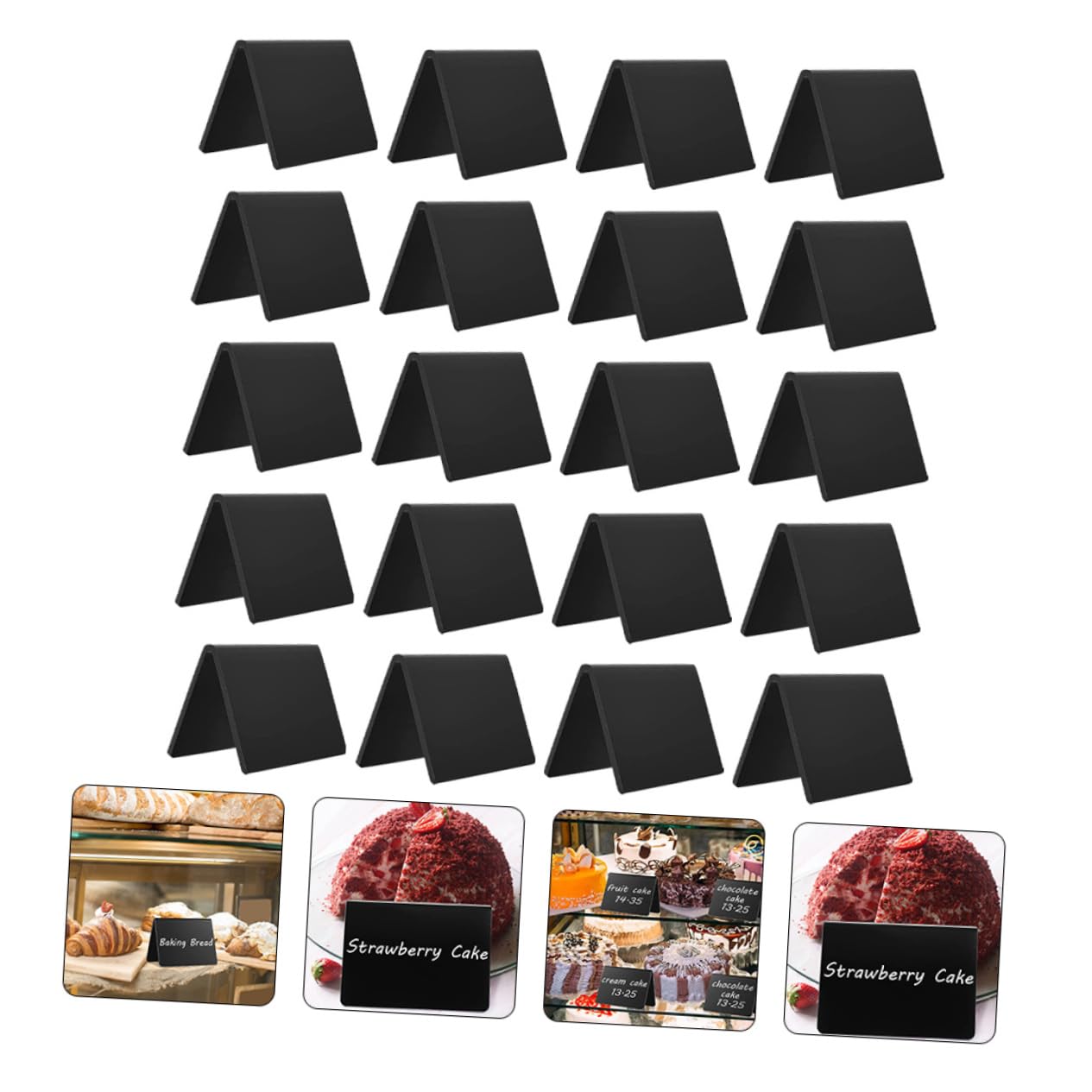MAGICLULU 20 Piezas Señalización Pizarra De Mensajes Mini Pizarra Acrilica Signo Cuadrado De Pizarra Cartel De Pizarra De Mesa Letrero De Tablero De Sándwich Notas Acrílico Tridimensional