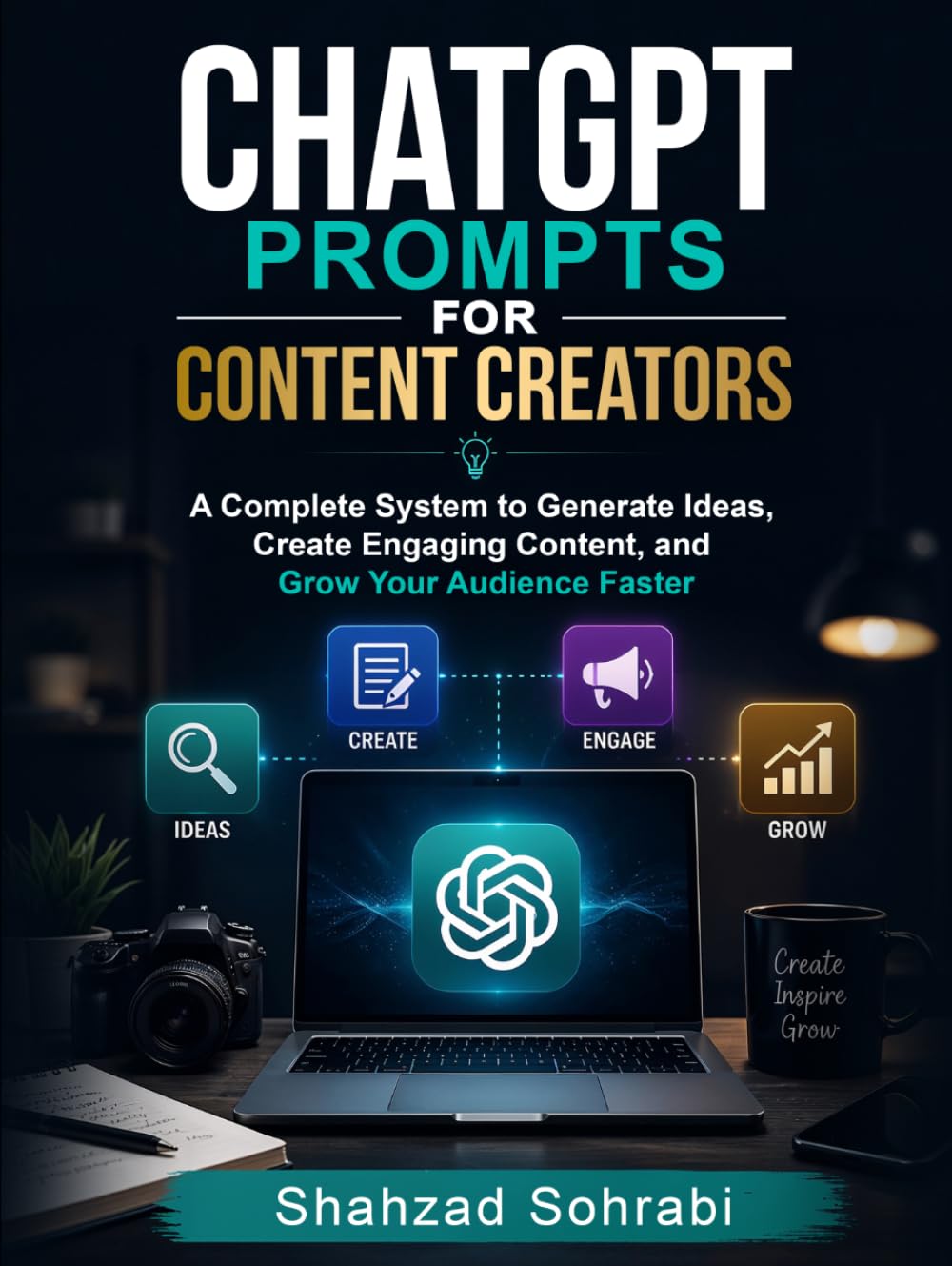 ChatGPT Prompts For Content Creators: A Complete System to Generate Ideas, Create Engaging Content, and Grow Your Audience Faster