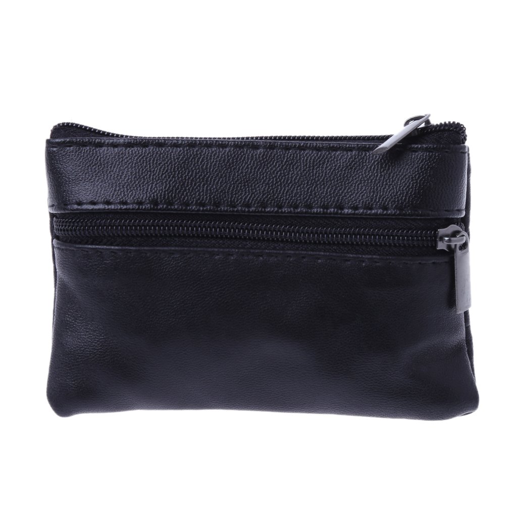 SimpleLife Mens Coin Purse Cash Change Wallet Key Holder Money Pouch Zip Leather Pouch Bag Purses Gift