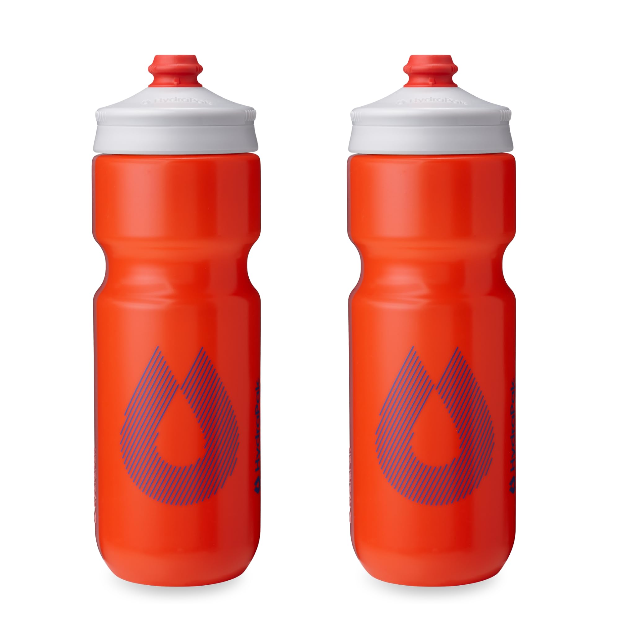 HydraPak Breakaway Surge Lightweight Bike Water Bottle 2-Pack (20oz, 25oz, 30oz) - High Flow, Cycling & Sports Squeeze Bottle