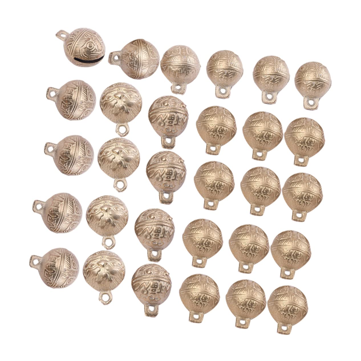 Garneck 30pcs Small Brass Bells for Crafts - Vintage Jingle Bells for DIY Projects - Christmas Decorations and Wind Chimes 18mm Copper Crafting Bells
