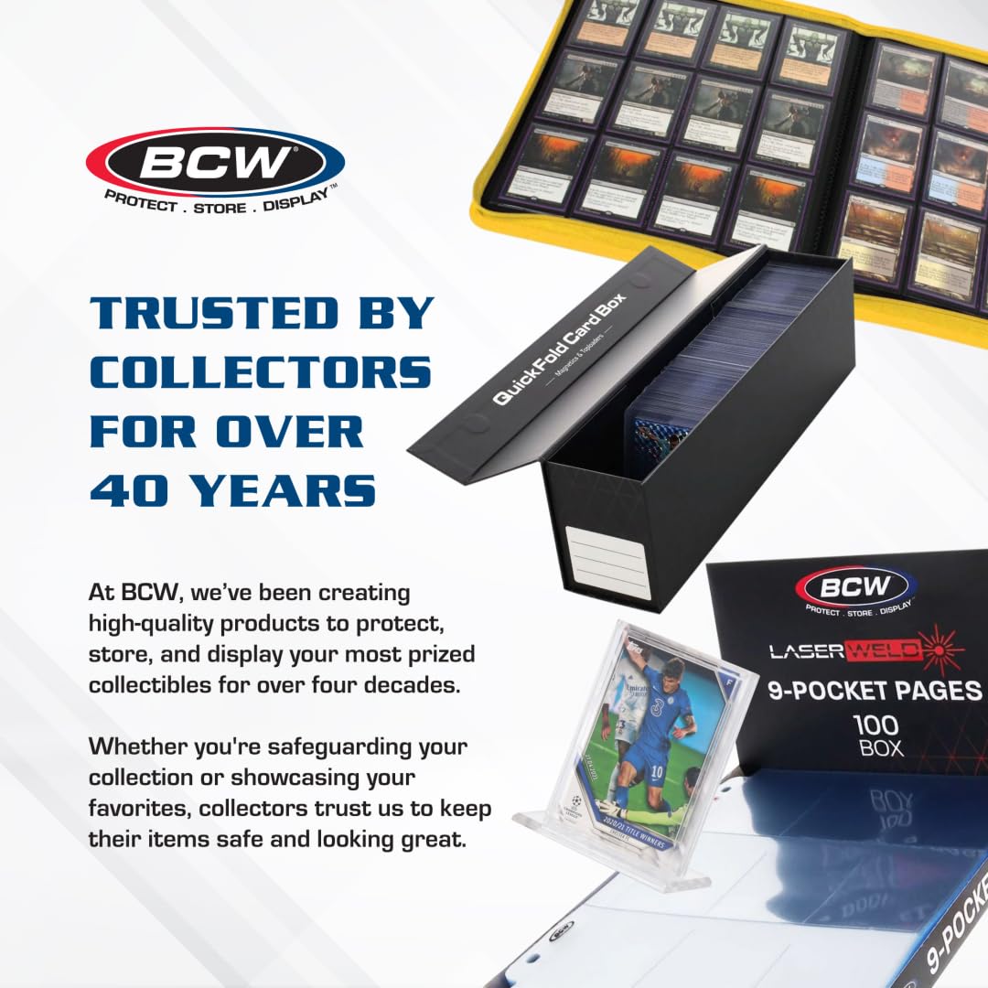 BCW Boîte de rangement pour cartes de jeu à une rangée – 5 carats | Boîte de rangement pour 1000 cartes | Support en carton ondulé | Boîte de rangement pour cartes CCG en vrac