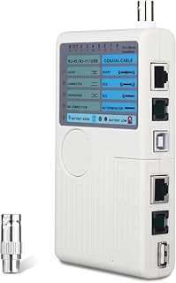 Duogalia Network Cable Tester USB/BNC/RJ11/RJ45 4-in-1 LAN Cable UTP STP Wire Tester
