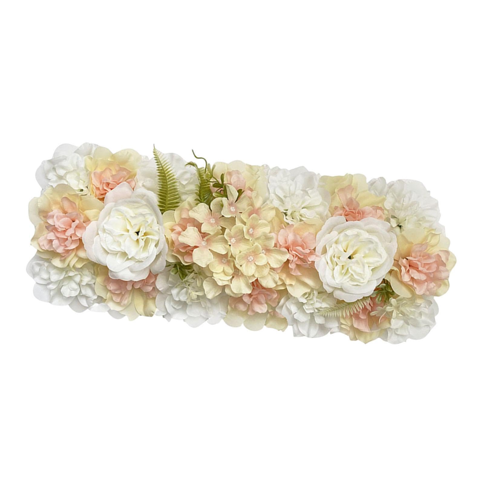 QUXVUIS Captivating Silk Flower Arrangements For Elegant Weddings Gorgeous Table Decor Options Reception Areas Table Runner Wedding Centerpieces Reception, Light Champagne, 50x20cm