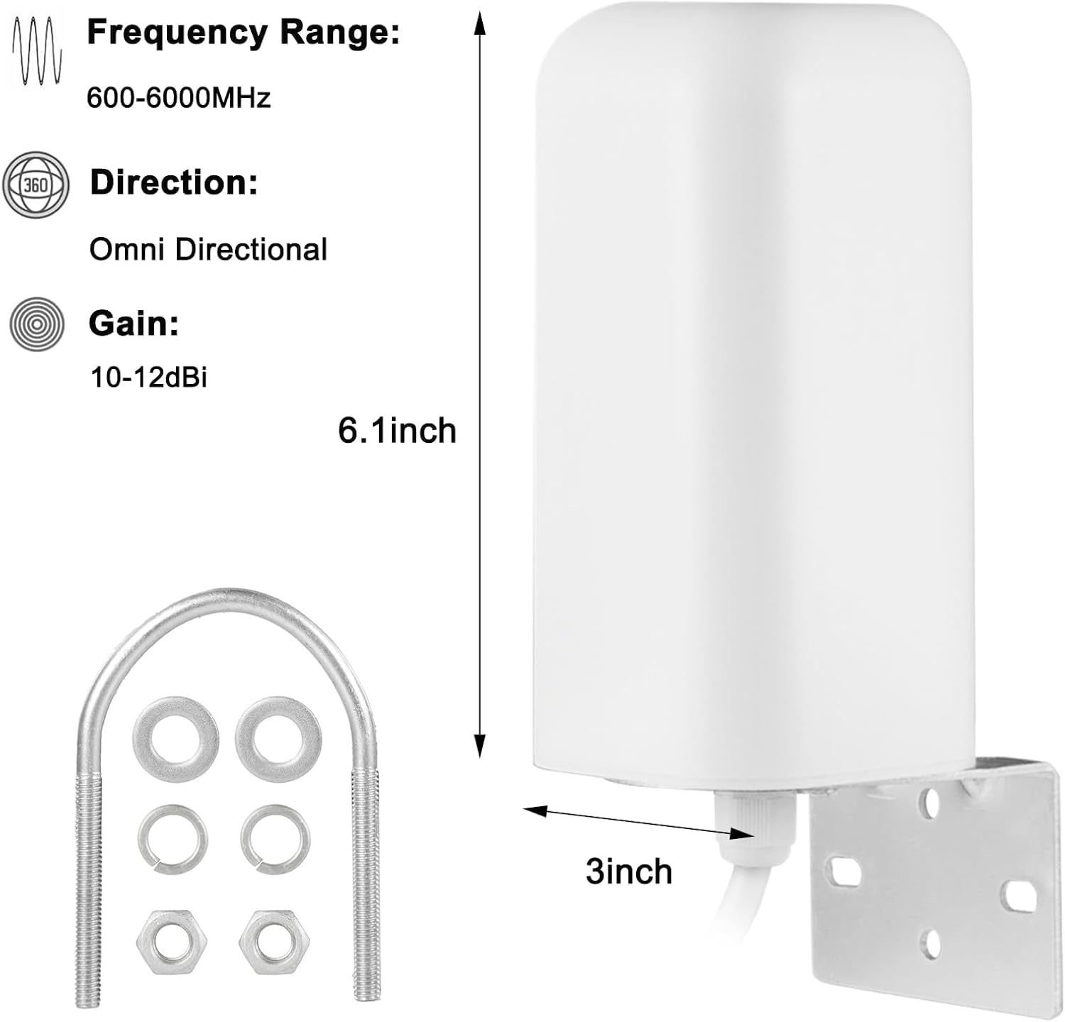 Antenne SMA mâle/TS9 à gain élevé 10-12 dBi 4G LTE 5G pour Vodafone EE O2 trois transporteurs TP-LINK HUAWEI 4G LTE 5G Routeur Netgear Nighthawk M3 M6 Pro M1 MR1100 LM1200 Hotspot Booster de