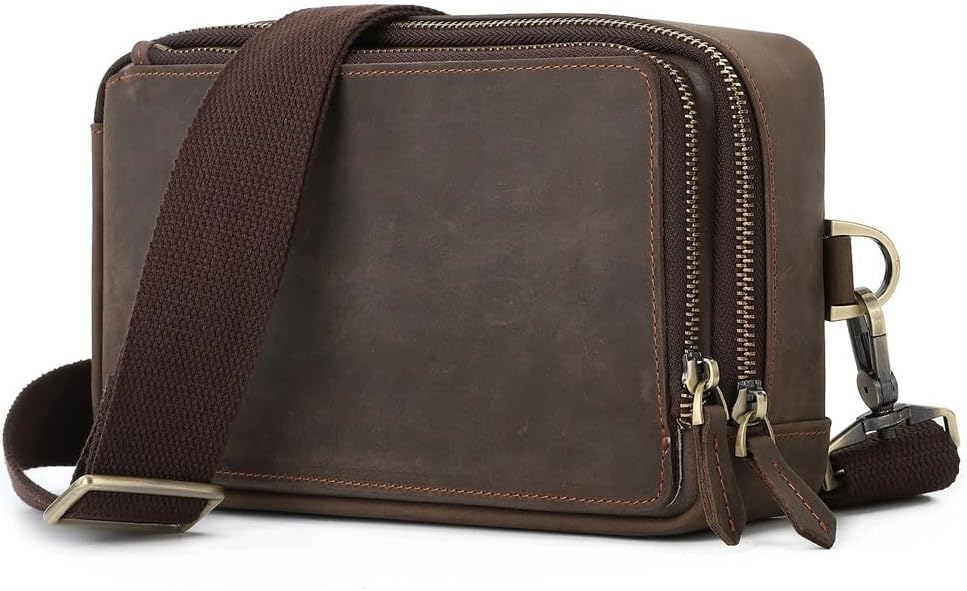 Vintage Men's Chest Bag Multi-functional Crossbody Backpack Shoulder