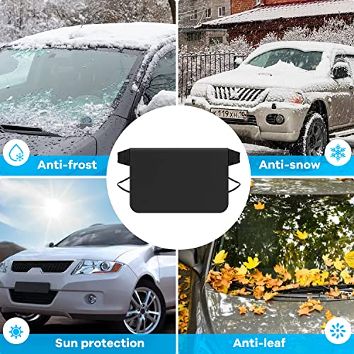 Byernauto Car Windshield Snow Cover 600D Oxford For All Weather Winter Summer Auto Sun Shade Sun Wind Resistance For Car Suv Vans And Truck #TOP4