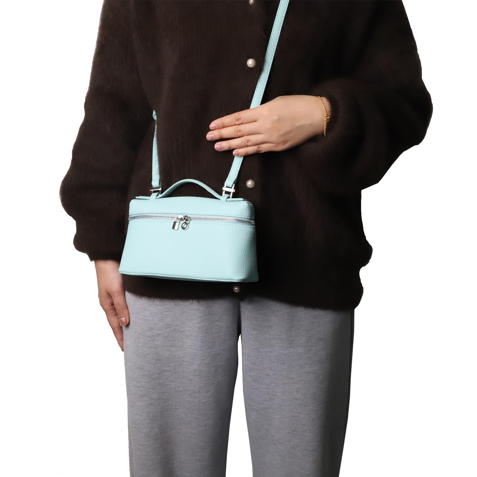 Umhängetasche für Damen, Top-Griff, Designer-Schultertasche, Lederhandtasche, trendige Geldbörse