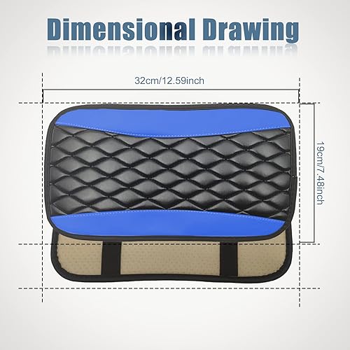 Miniatura 72 de Funda universal de cuero impermeable para consola central de automóvil, protector de caja de asiento para reposabrazos, accesorios de decoración