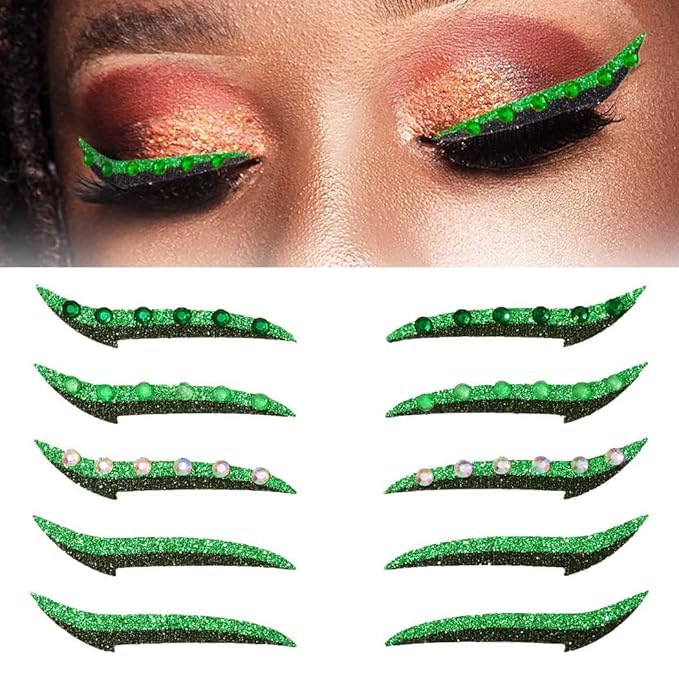 Eyeliner Sticker, 5 pares de adhesivos para ojos con brillo miniatura 1