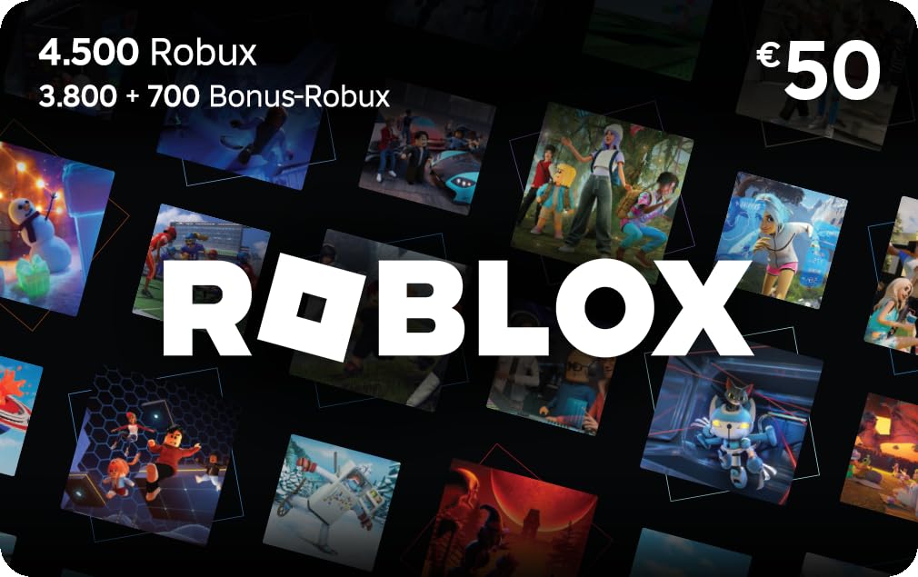 Roblox-Geschenkgutschein |4,500 Robux Guthaben | inklusive exklusivem virtuellem Item| Digital Code für Smartphones, Computer, Tablets, Xbox One, Xbox Series X|S, Oculus Rift et HTC Vive)