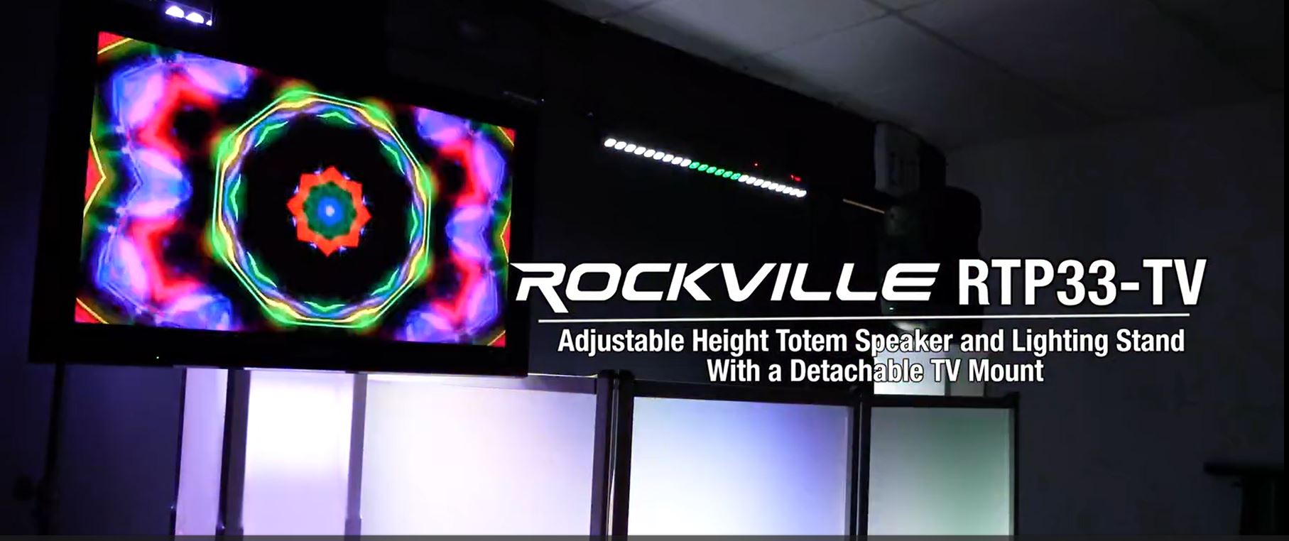 Amazon.com: Rockville RTP33-TV Pro White Totem Stand 220 lbs DJ