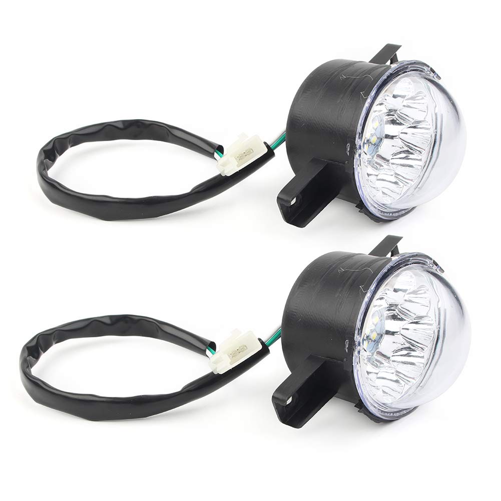 Newsmarts 2PCS 12V LED Front Headlight Head Lamp Universal for 110CC 125CC ATV Quad TaoTao Coolster Peace JCL