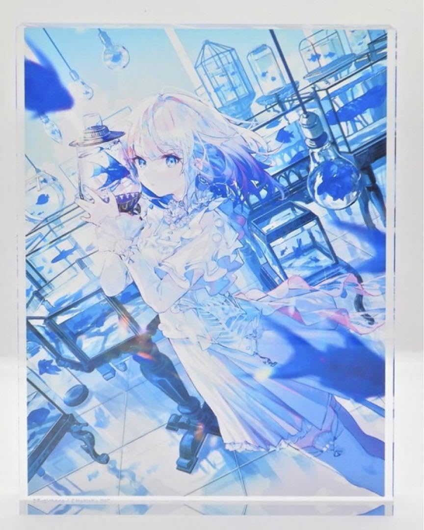Amazon.co.jp: 藤ちょこ アクリルオーナメント 青透に泳ぐ(L)(直筆 