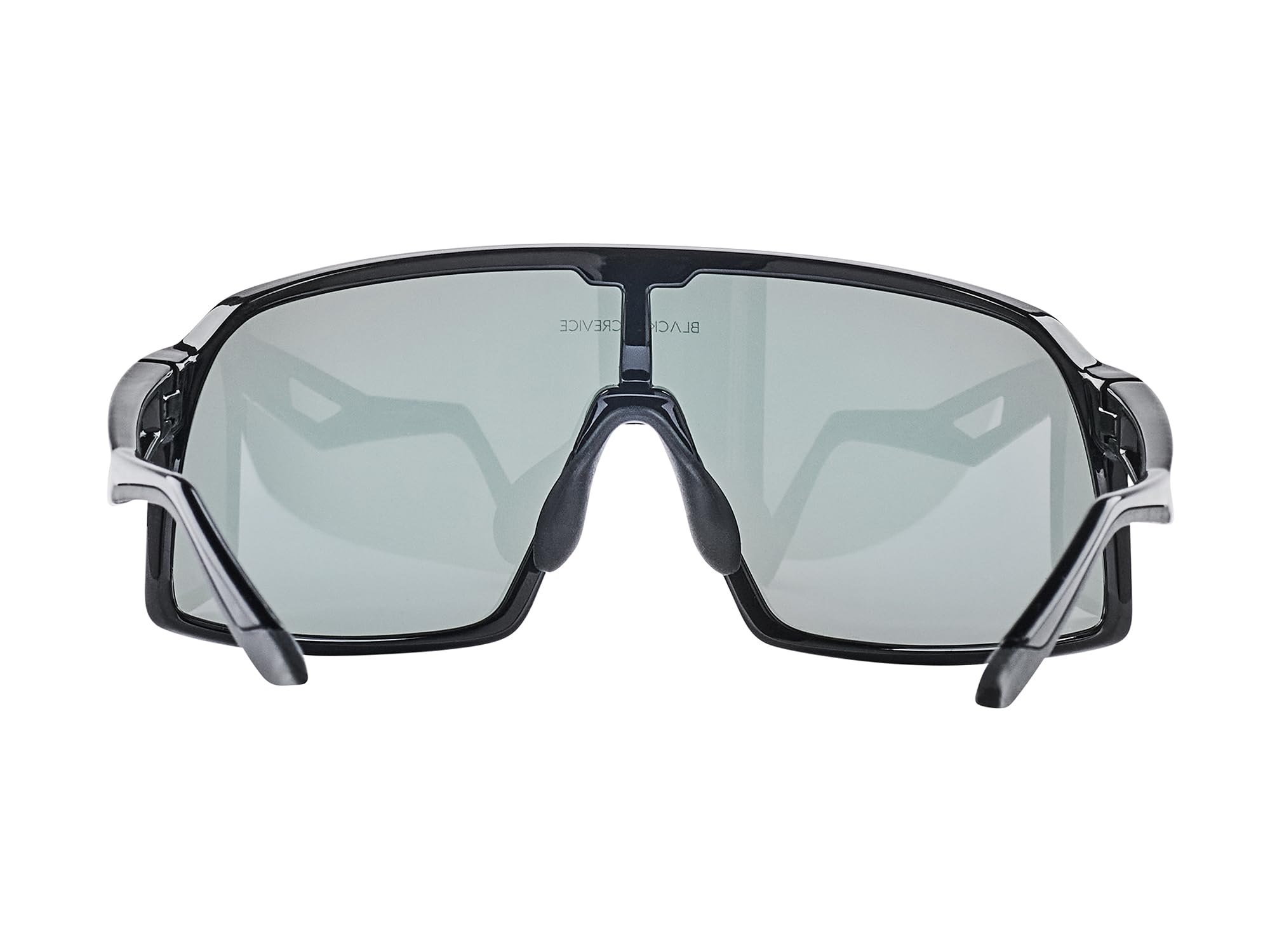 Black Crevice Sportbrille schwarz I Unisex Brille mit zylindrischen Gläsern + Etui & Microfleece-Beutel I Sport Sonnenbrille mit 100% UV-Schutz I Sport Brille mit gummierten Nasenpads & Bügelenden