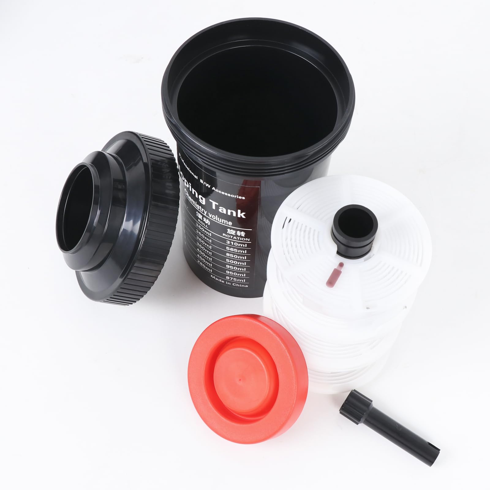 eTone Tanque de desarrollo de películas profesional, capacidad de 3 espirales para 120, 127, 135 y 4x5 negativo en blanco y negro, equipo de desarrollo de cuarto oscuro