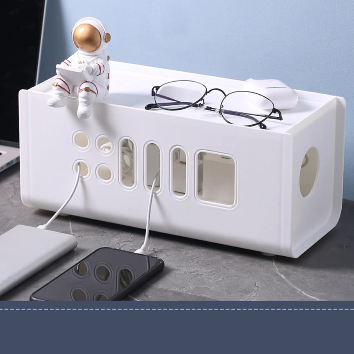 Gatuida Caja De Almacenamiento Para Cables De Alimentación Hogar Organizador De Cables Resistente Al Desgaste Para Dormitorio Accesorio Para