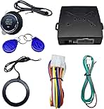 Car Push Engine Start Button Kit, Upgrade Push to Start Ignition Kit, Smart Keyless Go System for Most DC12V Cars
