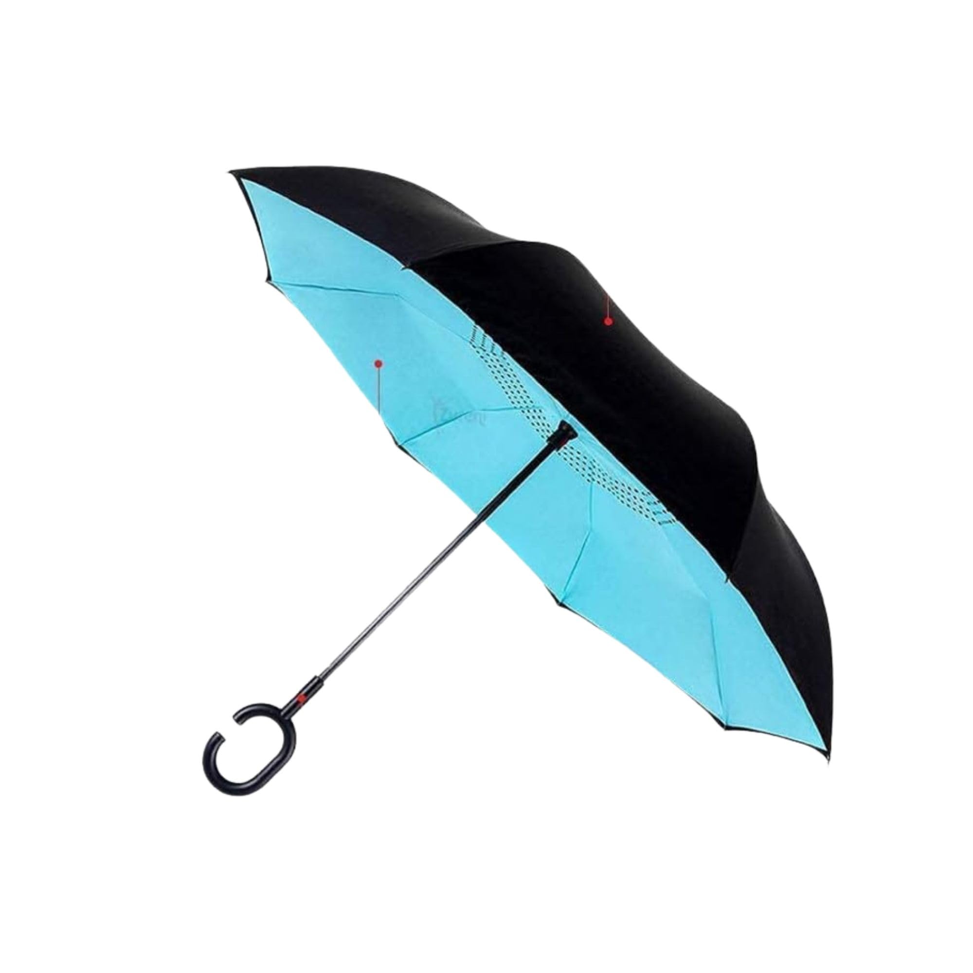 Reverse Folding Umbrella for Men & Women | C-Shaped Handle | Double Layer Windproof Inverted Umbrella | UV & Rain Protection | Self Standing | Random Color-image-36