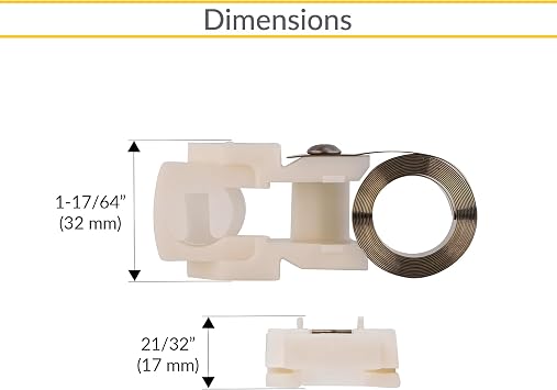 Brixwell Constant Force Balance Assembly Single Coil Stamped 740 or 7 with Feet Series 96-M Window Support Replacement Component Plastic Metal Design for Smooth Sash Operation and Consistent Movement