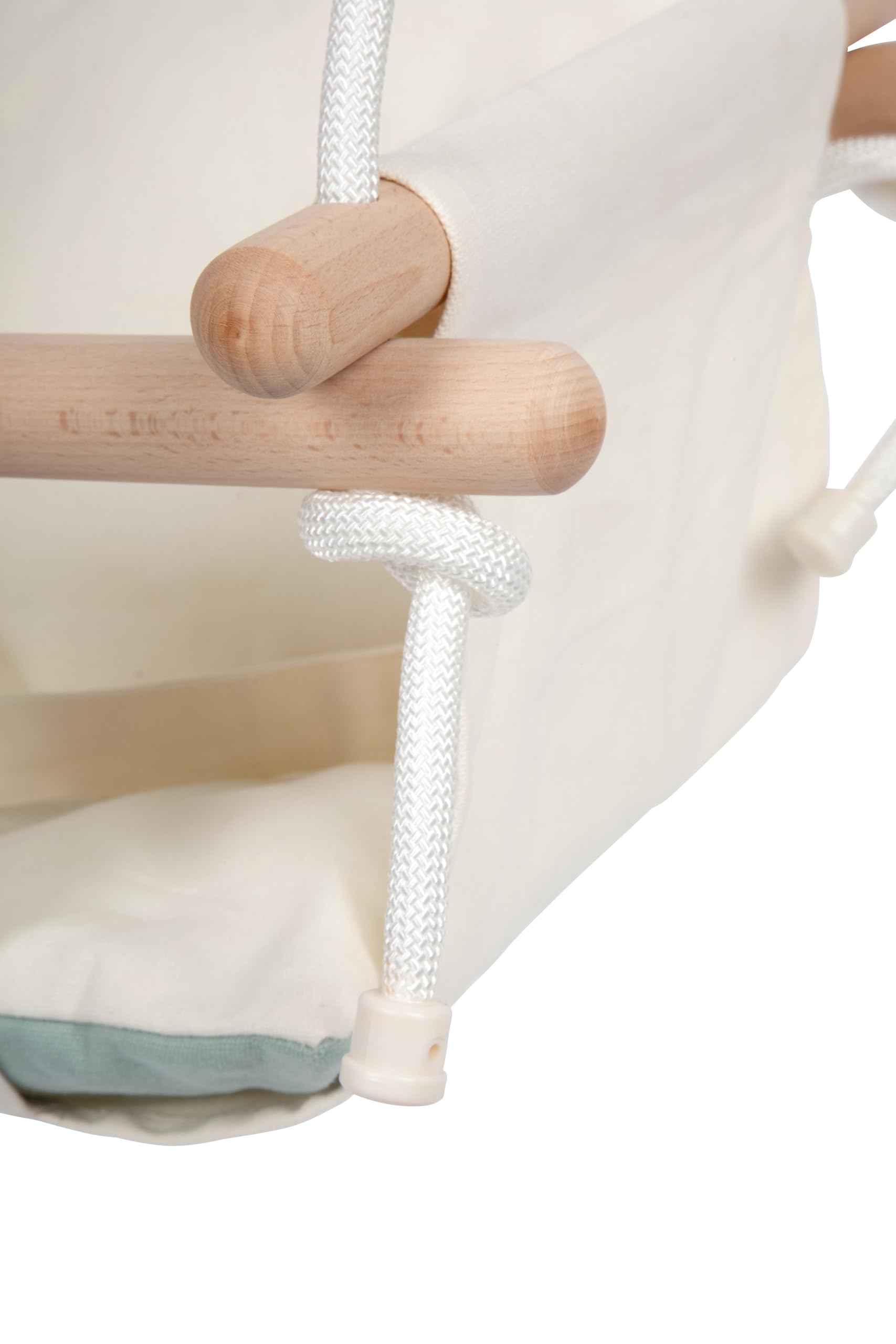 small foot Altalena per bebè beige, con cuscino reversibile rimovibile e cintura regolabile in lunghezza, per bambini piccoli dai 12 mesi, 12800