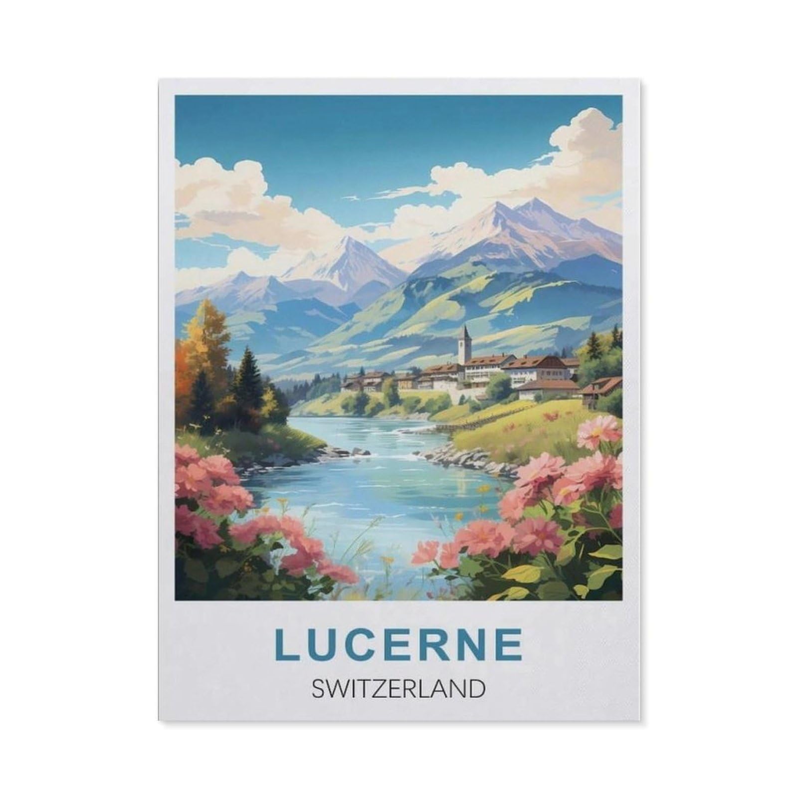 BEAYODKP 5D DIY Diamond Painting，Lucerne Switzerland（50 x 60 cm）