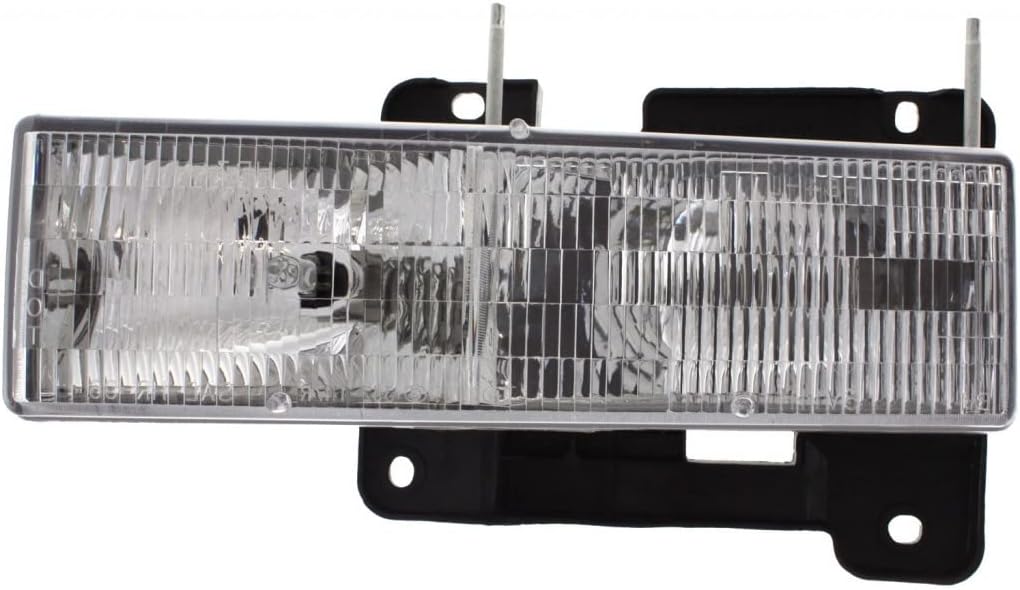 KarParts360 For Chevy C3500 1990-2002 Headlight Assembly Driver and Passenger Side | Pair | Rectangle Form w/Bulbs | DOT Certified | Replacement For GM2502101, GM2503101 | 15034929, 15034930