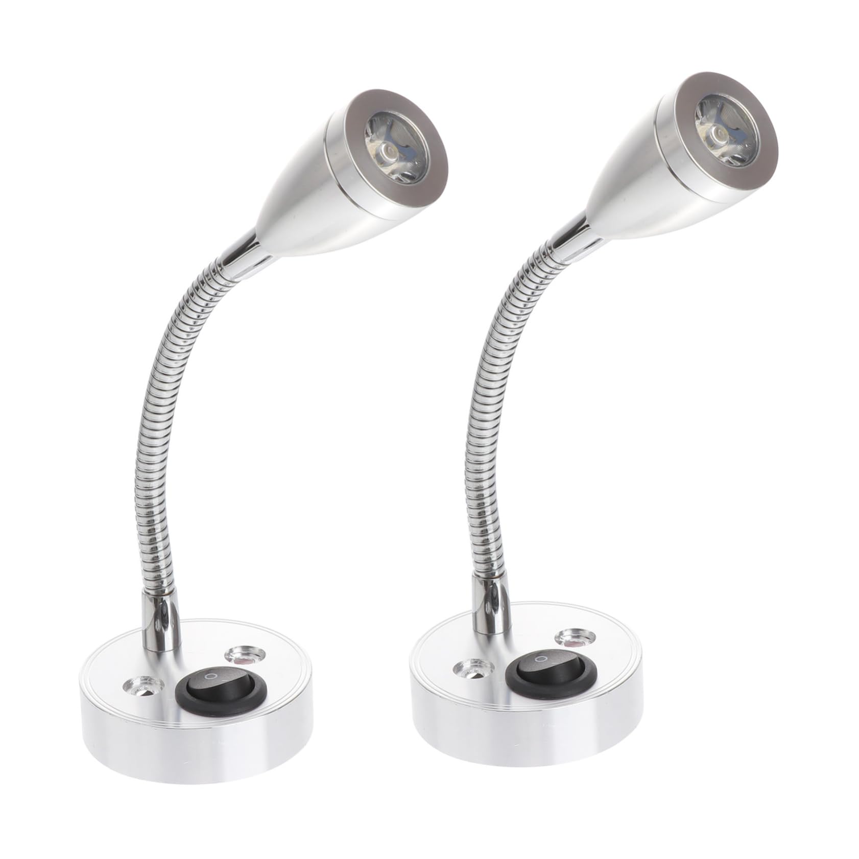Uonlytech 2Pcs LED Bedside Reading Lights Flexible Gooseneck Lamps for Bedroom Home Office Light Rv Bedroom Lighting Stylish Compact Design