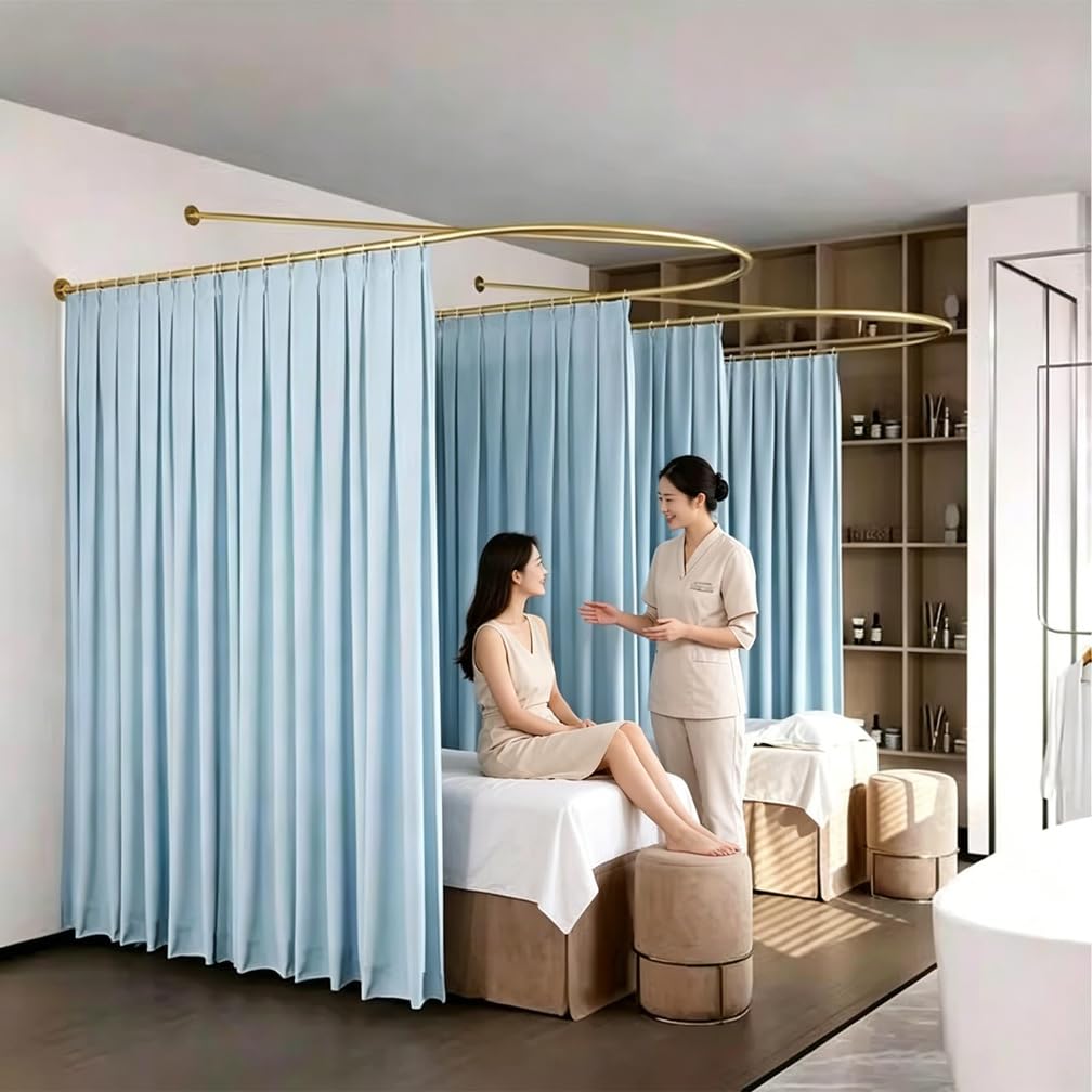 Tringle de séparation murale pour intimité immédiate et cloison d'angle de cabine