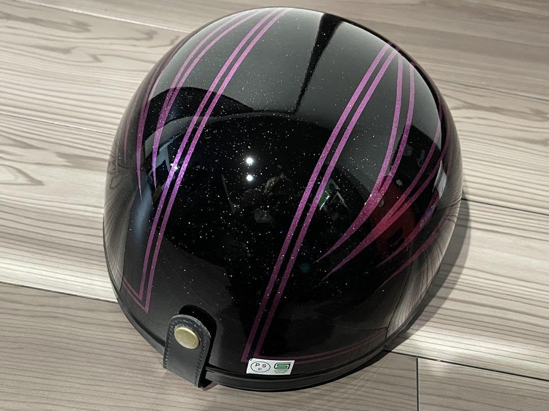 Amazon.co.jp: 七色ラメ ファイヤー コルク半 ヘルメット 旧車會 暴走 