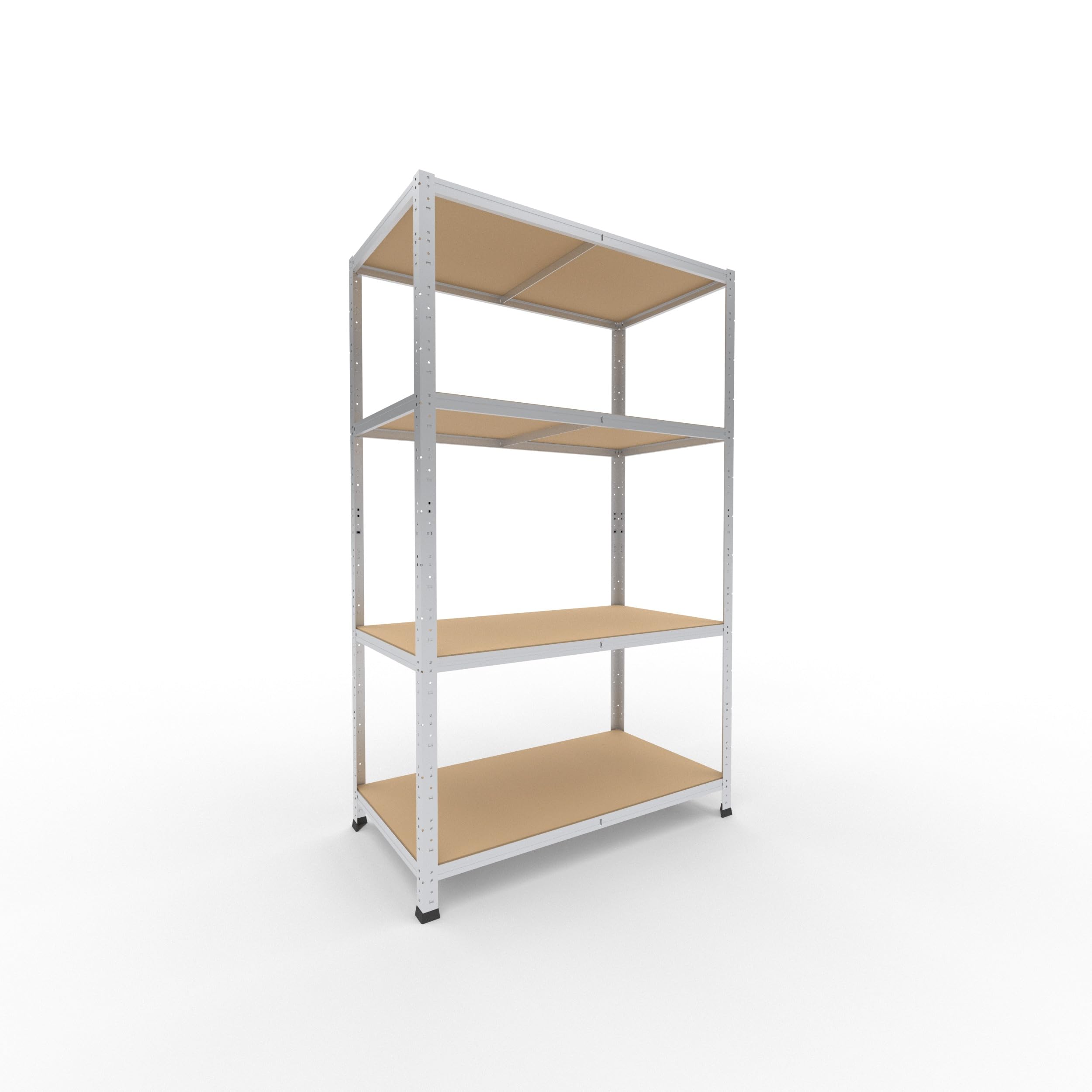 shelfplaza® 180x110x60cm Home Schwerlastregal verzinkt/Metallregal mit 4 Böden/Kellerregal Metall, Garagenregal, Werkstattregal oder Regal Lagerregal/Steckregal Metall mit 175kg Tragkraft