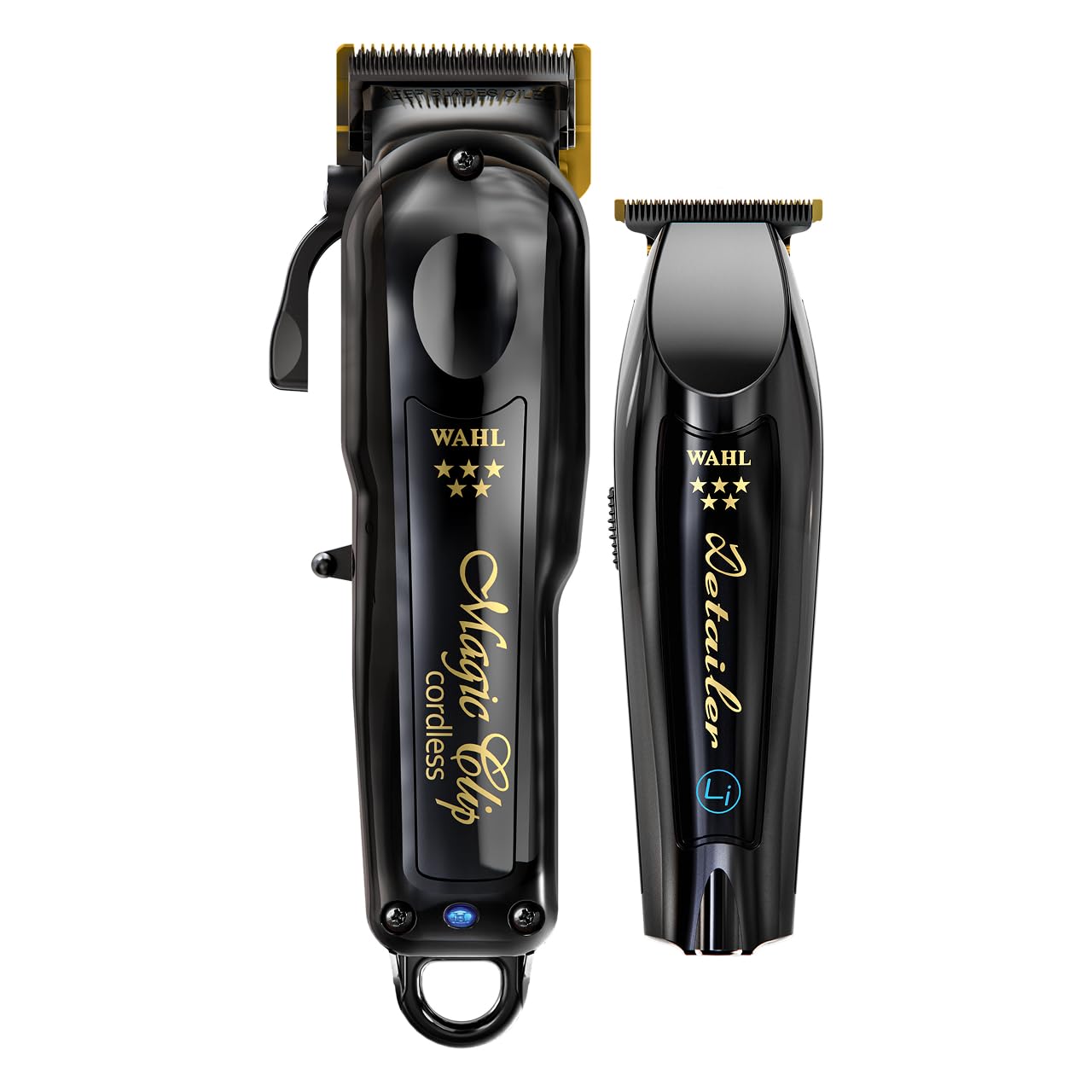 Wahl Cordless Barber Combo - Black Magic Clip & Detailer Li, Cuchillas de Titanio, 100 Minutos de Autonomía